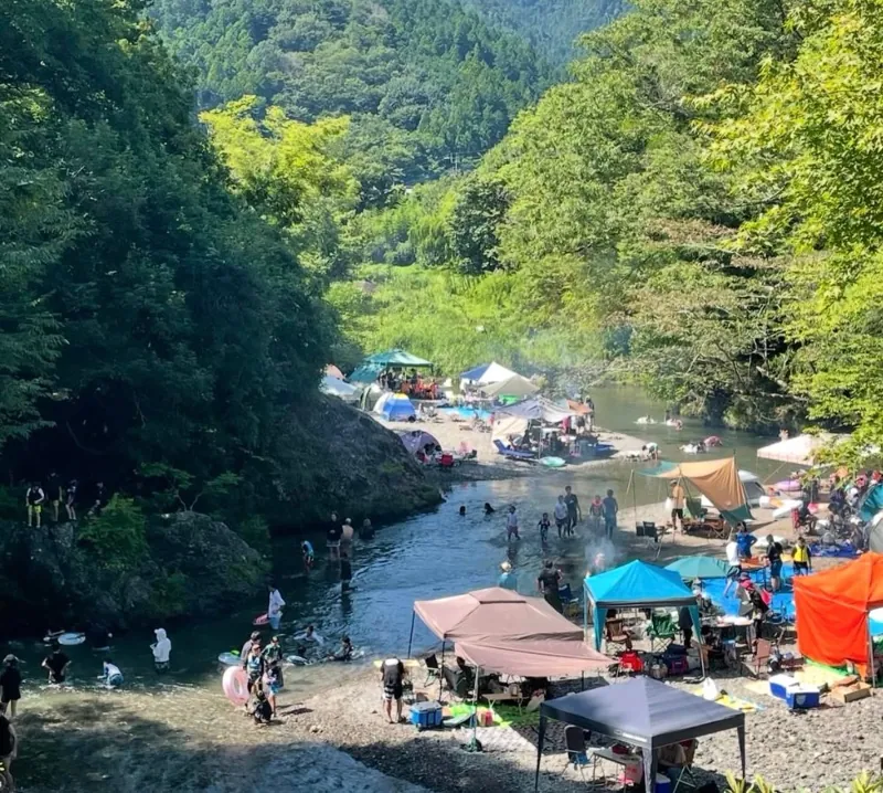名栗川ゆのた 川遊びBBQ場 2