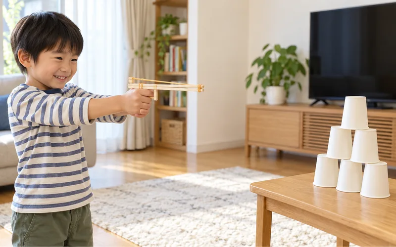 おうち縁日で遊ぶ子ども