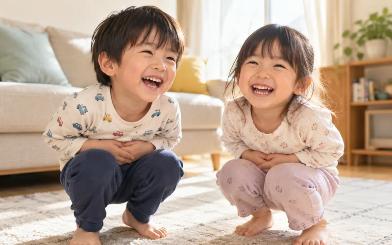 かみなりゲームで遊ぶ子ども