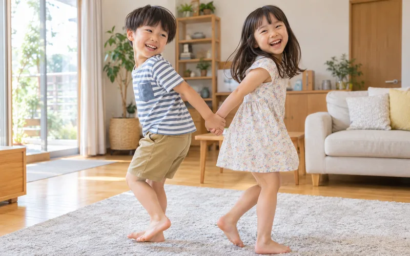 なべなべそこぬけで遊ぶ子ども