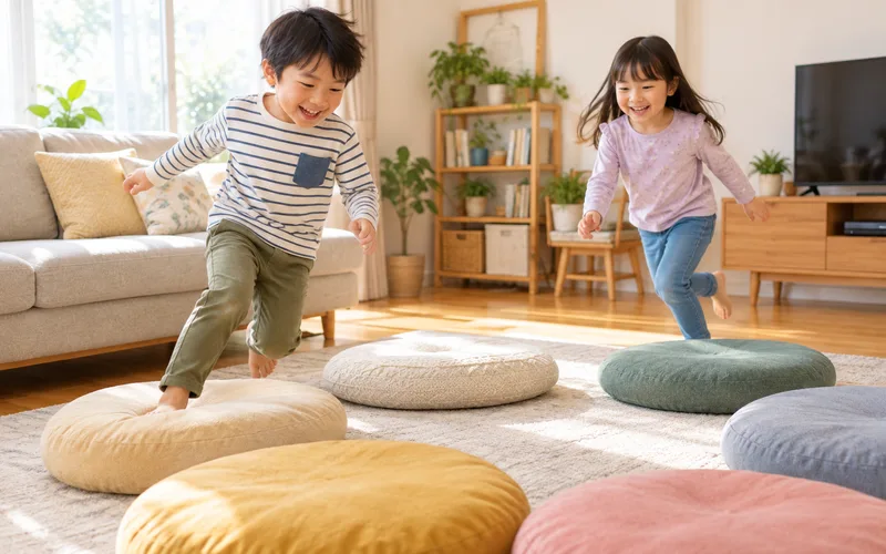 フルーツバスケットで遊ぶ子ども
