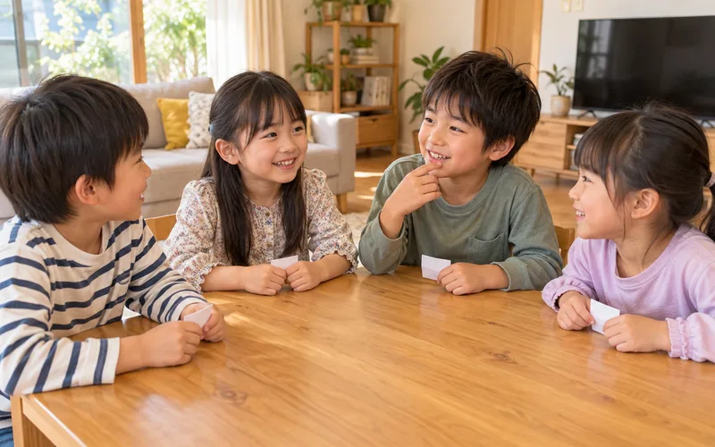 ワードウルフで遊ぶ子ども