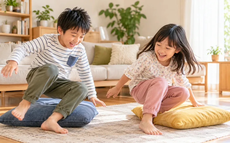 椅子取りゲームで遊ぶ子ども