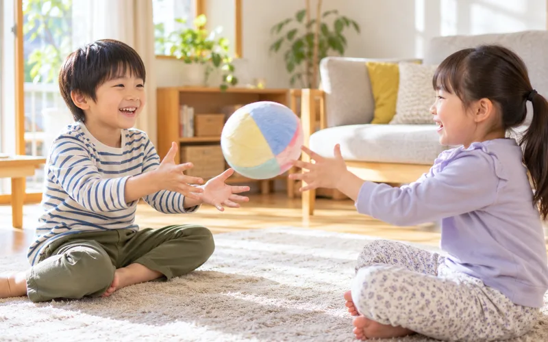 爆弾ゲームで遊ぶ子ども