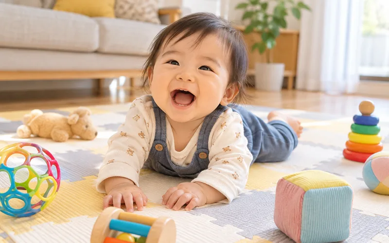 赤ちゃん言葉まねっこで遊ぶ子ども